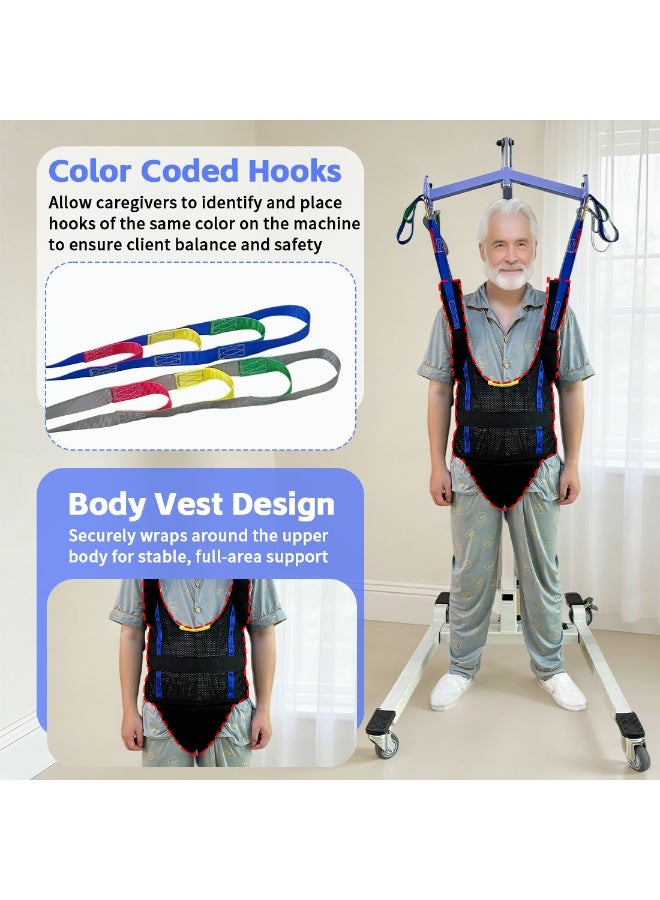 Ehucon Comfort Padded Patient Lift Walking Sling,500lbs Safety Loading Weight,Medical Hoist Standing Aids for Ambulating Support Training - Image 4